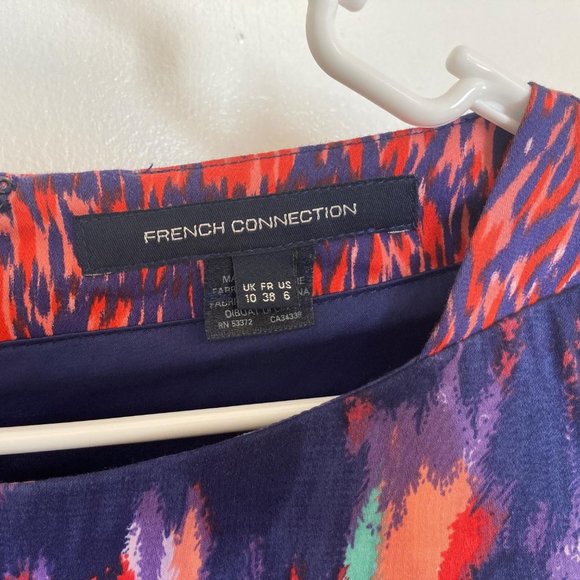 French Connection Purple Cap Sleeves Midi Short Casual Dress [size 6] - Picture 3 of 6